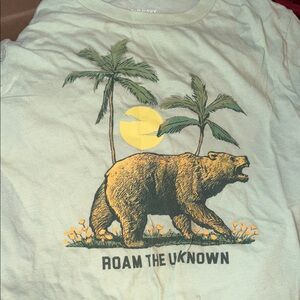Old Navy Green Bear/Palm Top